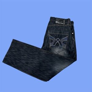 SOUTHPOLE 8180 Relaxed Fit Wide Leg Denim Jeans 36 Mens